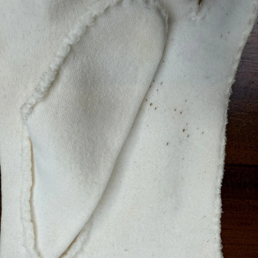 Vintage Cream Whipstitch Wrist Length Gloves Floral Raised Dot Embroidery Fair